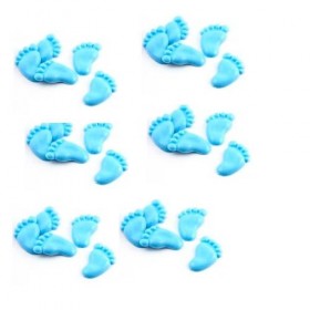 Aplique para lembrancinhas Mini Pezinho Azul - Kit 10 pçs