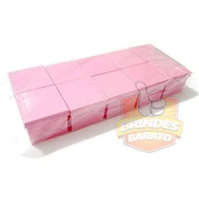 Caixinha de acrilico 4x4 - Kit c/ 10 pçs - Rosa Bebê