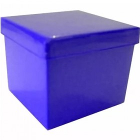 Caixinha de acrilico 4x4 - Kit c/ 10 pçs Azul Royal