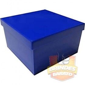 Caixinha de acrilico 7x7x4 - Kit c/ 10 pçs - Azul Royal
