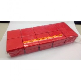 Caixinha de acrilico 4x4 - Kit c/ 10 pçs - Vermelha
