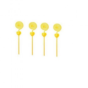Espiral Plastico Amarelo - Kit c/ 10 Unidades
